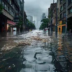 ruas do ABC Paulista alagadas