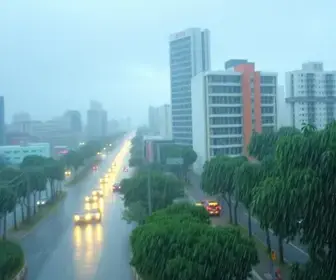 chuva forte e vento